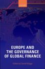 Europe and the Governance of Global Finance - Book