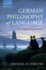 German Philosophy of Language : From Schlegel to Hegel and beyond - Book