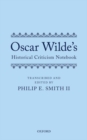 Oscar Wilde's Historical Criticism Notebook - Book