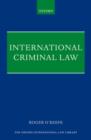 International Criminal Law - Book