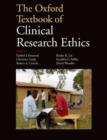 The Oxford Textbook of Clinical Research Ethics - Book