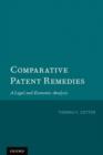 Comparative Patent Remedies : A Legal and Economic Analysis - Book