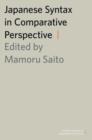 Japanese Syntax in Comparative Perspective - Book