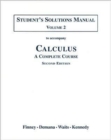 Calculus : A Complete Course Students Solutions Manual Pt. 2 - Book