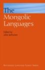The Mongolic Languages - Juha Janhunen