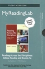 NEW MyReadingLab with Pearson Etext - Standalone Access Card - for Reading Across the Disciplines - Book