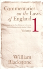 Commentaries on the Laws of England, Volume 1 : A Facsimile of the First Edition of 1765-1769 - Book