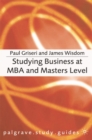 Studying Business at MBA and Masters Level - Book