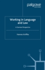Working in Language and Law : A German Perspective - eBook