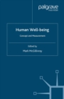 Human Well-Being : Concept and Measurement - eBook