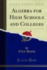 Algebra for High Schools and Colleges - eBook