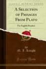 A Selection of Passages From Plato : For English Readers - eBook