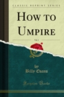 How to Umpire - eBook