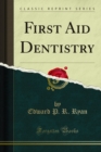 First Aid Dentistry - eBook