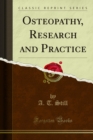 Osteopathy, Research and Practice - eBook