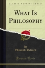 What Is Philosophy - eBook