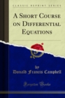 A Short Course on Differential Equations - eBook