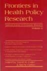 Frontiers in Health Policy Research : Volume 6 - Book