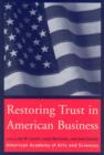 Restoring Trust in American Business - Book