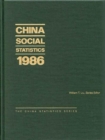 China Social Statistics 1986 - Book