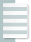 Spirit Stationery Striped A5 Notebook : Dusty Blue - Book