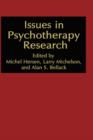 Issues in Psychotherapy Research - Book