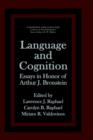 Language and Cognition : Essays in Honor of Arthur J. Bronstein - Book