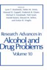 Research Advances in Alcohol and Drug Problems : Volume 10 - Book