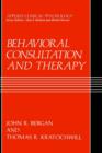 Behavioral Consultation and Therapy : An Individual Guide - Book