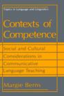 Contexts of Competence : Social and Cultural Considerations in Communicative Language Teaching - Book
