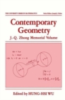 Contemporary Geometry : J.-Q. Zhong Memorial Volume - Book