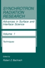 Synchrotron Radiation Research : Advances in Surface and Interface Science Techniques v. 1 - Book