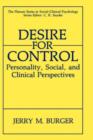 Desire for Control : Personality, Social and Clinical Perspectives - Book