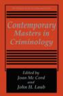 Contemporary Masters in Criminology - Book
