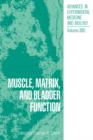 Muscle, Matrix, and Bladder Function - Book