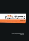 Advances in Cryogenic Engineering : Parts A & B - Book