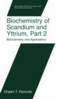 Biochemistry of Scandium and Yttrium, Part 2: Biochemistry and Applications - Book