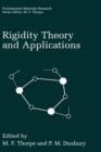 Rigidity Theory and Applications - Book