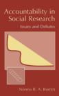 Accountability in Social Research : Issues and Debates - Book