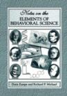 Notes on the Elements of Behavioral Science - Book