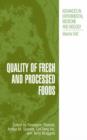 Quality of Fresh and Processed Foods - Book