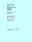 Fat Content and Composition of Animal Products : Proceedings of a Symposium - Book
