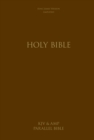 KJV, Amplified, Parallel Bible, Large Print, Bonded Leather, Black, Red Letter Edition : Two Bible Versions Together for Study and Comparison - Book