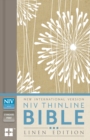 NIV, Thinline Bible, Linen Edition, Hardcover, Tan/White Linen, Red Letter Edition - Book