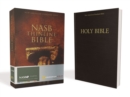 NASB, Thinline Bible, Leathersoft, Black/Tan, Red Letter Edition - Book