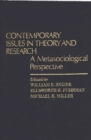 Contemporary Issues in Theory and Research : A Metasociological Perspective - Book