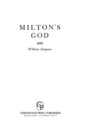 Milton's God - Book