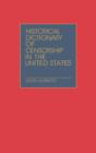 Historical Dictionary of Censorship in the United States - Book