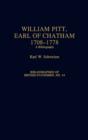 William Pitt, Earl of Chatham, 1708-1778 : A Bibliography - Book
