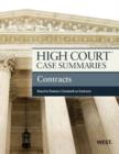 High Court Case Summaries on Contracts, Keyed to Dawson - Book